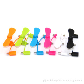 Promotion Gift Price 3in1 Micro Mobile Phones Handheld Mist Portable Cooling Flexible Usb Cellphone Small Mini Fans For iPhone
